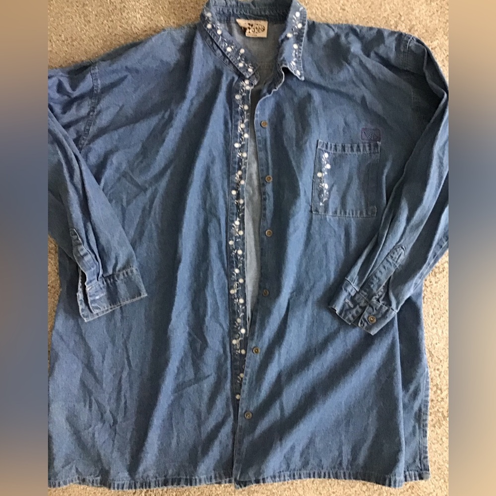 Vintage denim On the rocks button up